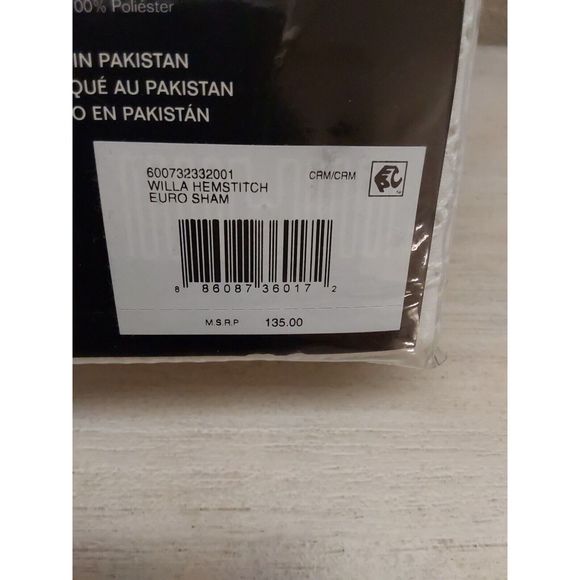 Ralph Lauren WILLA HEMSTITCH Cream Cotton Euro European Pillow Sham 26"x26" - Picture 10 of 10